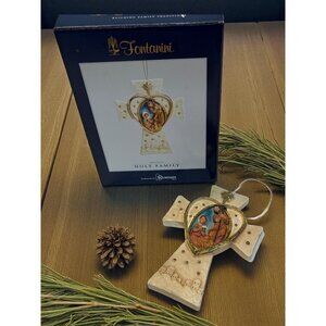 Fontanini Roman Inc. Holy Family Heart Cross Nativity Ornament